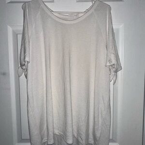 GAP White Relaxed Open-arm Tee